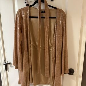 Gold Sequin Mini Dress